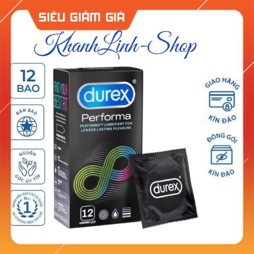 Bao Cao Su Durex ᴘᴇʀғᴏʀᴍᴀ -Gây Tê Kéo Dài Thời Gian cuộ Yêu- Che Tên Sản Phẩm- KhanhLinhCute