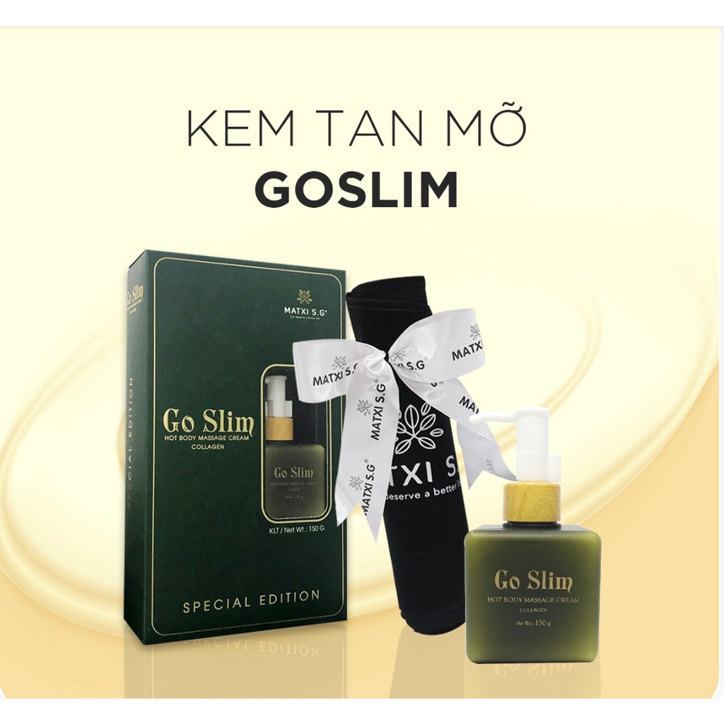 Kem Tan Mỡ GoSlim Matxi Corp - Kem ủ nóng Massage Kèm Đai Nịt Bụng Cao Cấp (Mẫu Mới Nhất)