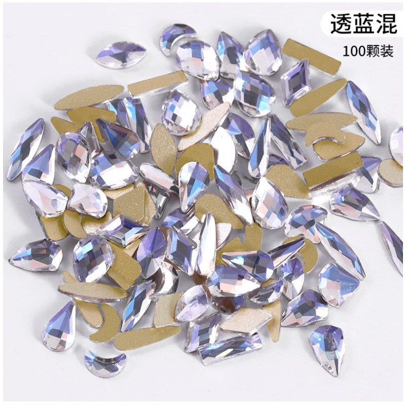 Set 100 viên đá khối chân bằng nhiều màu siêu sáng