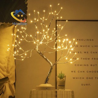 [Đèn có sẵn] Đèn cây decor trang trí bóng led cắm điện và dùng pin tiện dụng