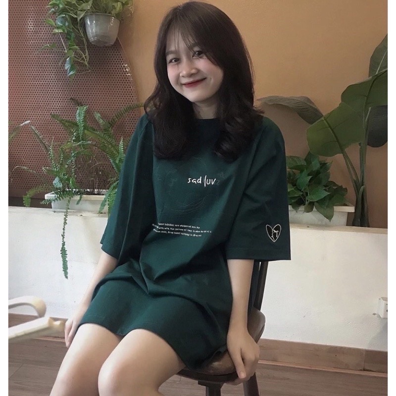 Áo Thun Nam Nữ Sadboiz Sad Luv Xanh Hot Trend Form Rộng Đẹp Chất Cotton Đẹp 2022 kèm ảnh thật