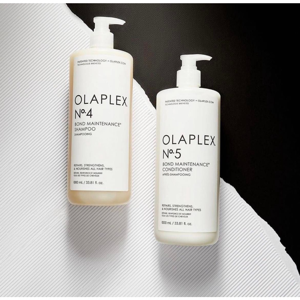 BỘ GỘI XẢ OLAPLEX SỐ 4 & SỐ 5 PHỤC HỒI TÓC KHÔ XƠ HƯ TỔN USA 1000ml