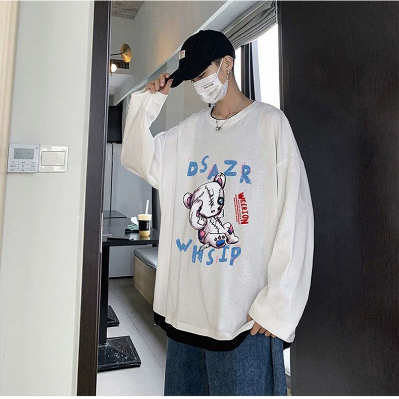 Áo Thun Nam Dài Tay Unisex TD25 DSAZR WHSIP Form Rộng Oversize &lt;75kg Chất Cotton Dày Mềm- AQ STORE