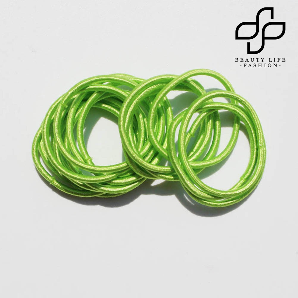 Dây buộc tóc đuôi ngựa co giãn màu trơn đơn giản