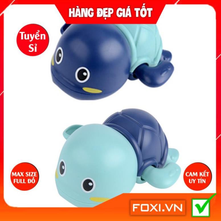 Rùa bơi trong nước ngộ nghĩnh cho bé Foxi-Đồ chơi nhà tắm-Có dây cót-Nhiều màu- Đáng yêu