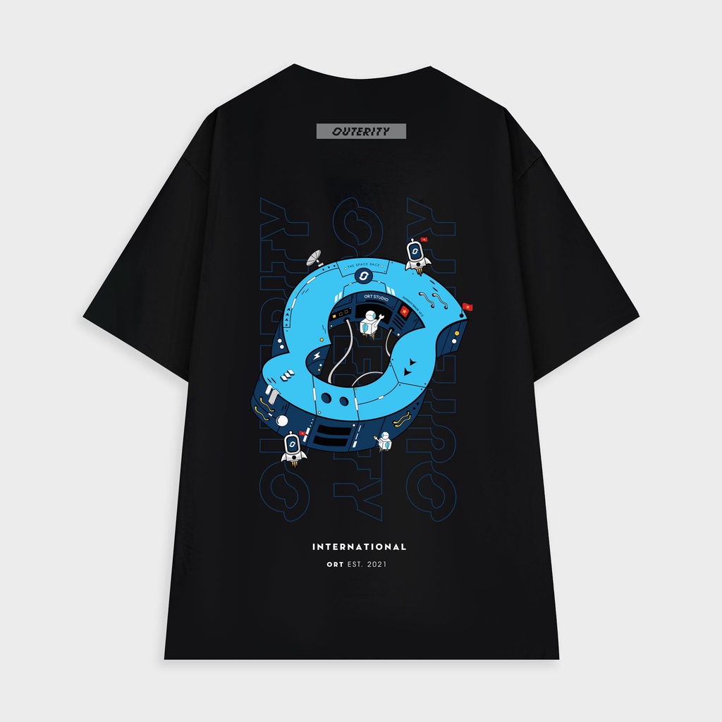 Áo thun tay lỡ 194SHOP vải coton dày dặn, co dãn, form rộng -  Outerity Spaceship