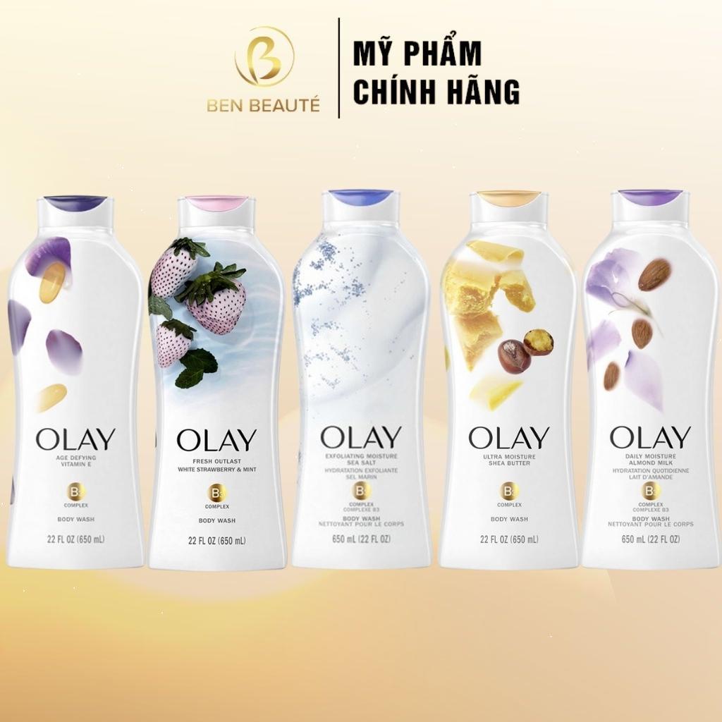Sữa Tắm Olay Đủ Mùi Tẩy Tế Bào Chết, Dưỡng Ẩm, Ngăn Ngừa Lão Hoá 650ml