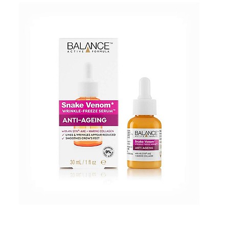 Balance - Tinh Chất Nọc Rắn Balance Active Formula Ngừa Lão Hóa, Giảm Nếp Nhăn 30ml Snake Venom Wrinkle Freeze Serum