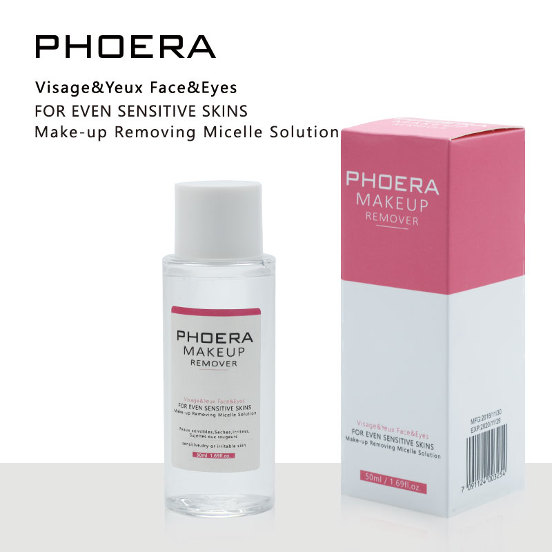 PHOERA Facial Gentle Makeup Remover Liquid Deep Speed Cleansing Eye &amp; Lip Makeup Remover 50ml （TED）