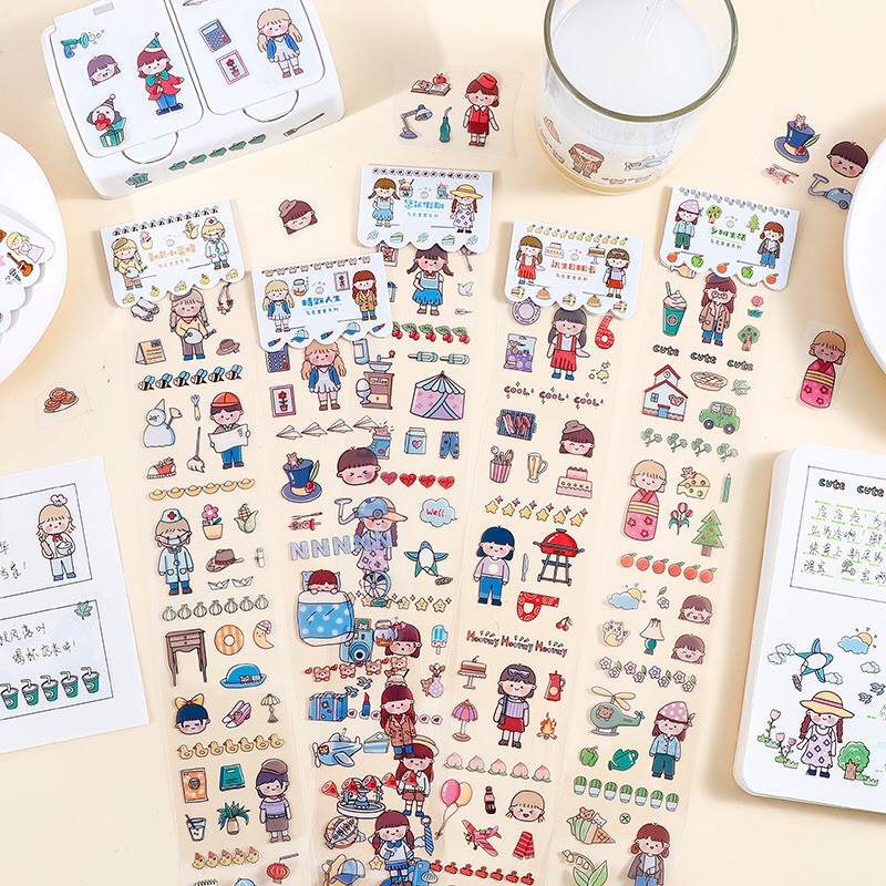 Sticker23 mẫu dán sổ xinh xắn