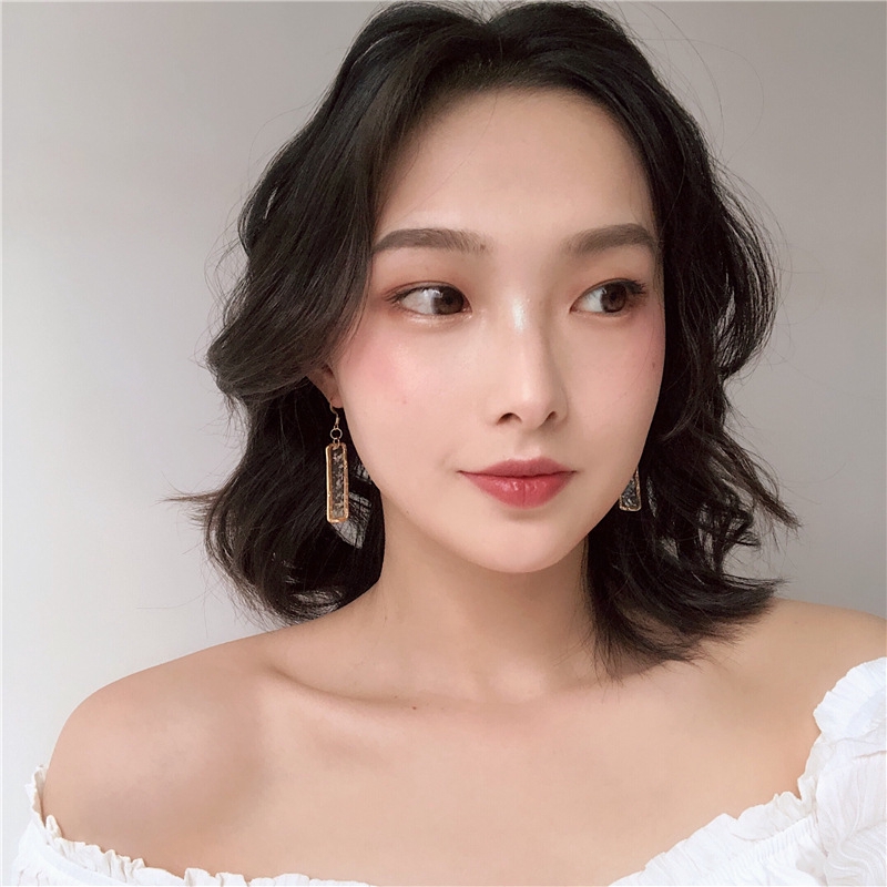Khuyên tai hình chữ nhật phong cách Hàn Quốc thanh lịch dành cho nữ