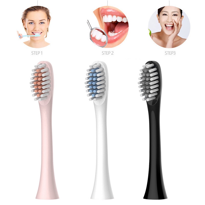 [Hàng mới về] Bàn chải đánh răng điện tử Sonic 42000 lần/phút 6 chế độ siêu âm có thể sạc lại và 4 đầu bàn chải