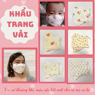 Khẩu trang vải xô cho mẹ và bé