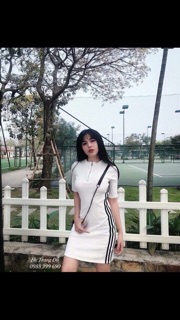 đầm body dây kéo thể thao