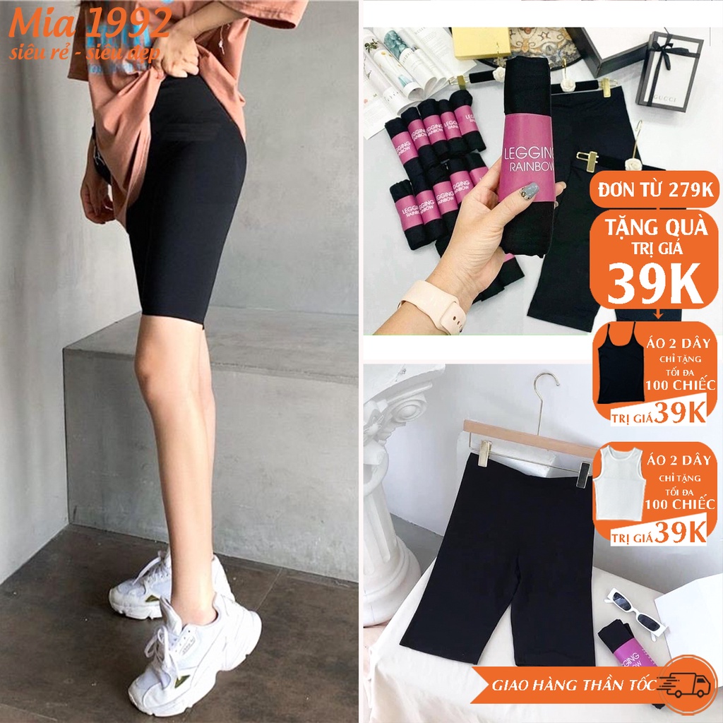 Quần legging nữ MIA 1992 cao cấp - Quần legging lửng cạp chun form chuẩn tôn dáng hàng Quảng Châu thể thao năng động
