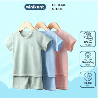 Bộ Quần Áo Ice Silk Thoáng khí, Co Giãn, Mềm mại | 10-36 Tháng | Minikent | SS22