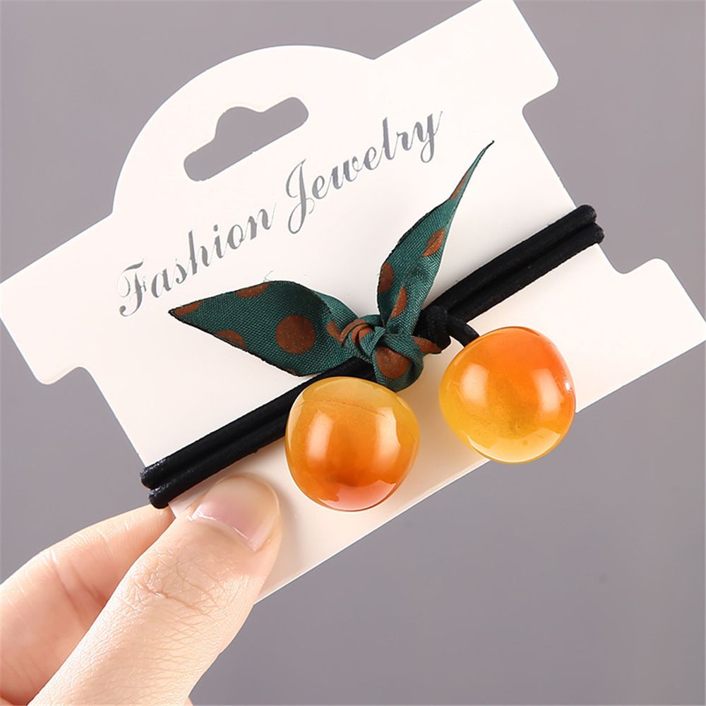 Dây Buộc Tóc Co Giãn Nhiều Màu Sắc Họa Tiết Quả Cherry Dễ Thương Phong Cách Hàn Quốc Cho Nữ