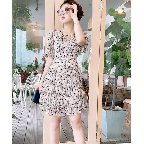 Váy Nữ Dự Tiệc,đầm Thiết Kế Dáng Xòe Công Chúa Họa Tiết Bông Sương Trẻ Chung Xu Hướng Sang Chảnh Thời Trang [xm Minh P