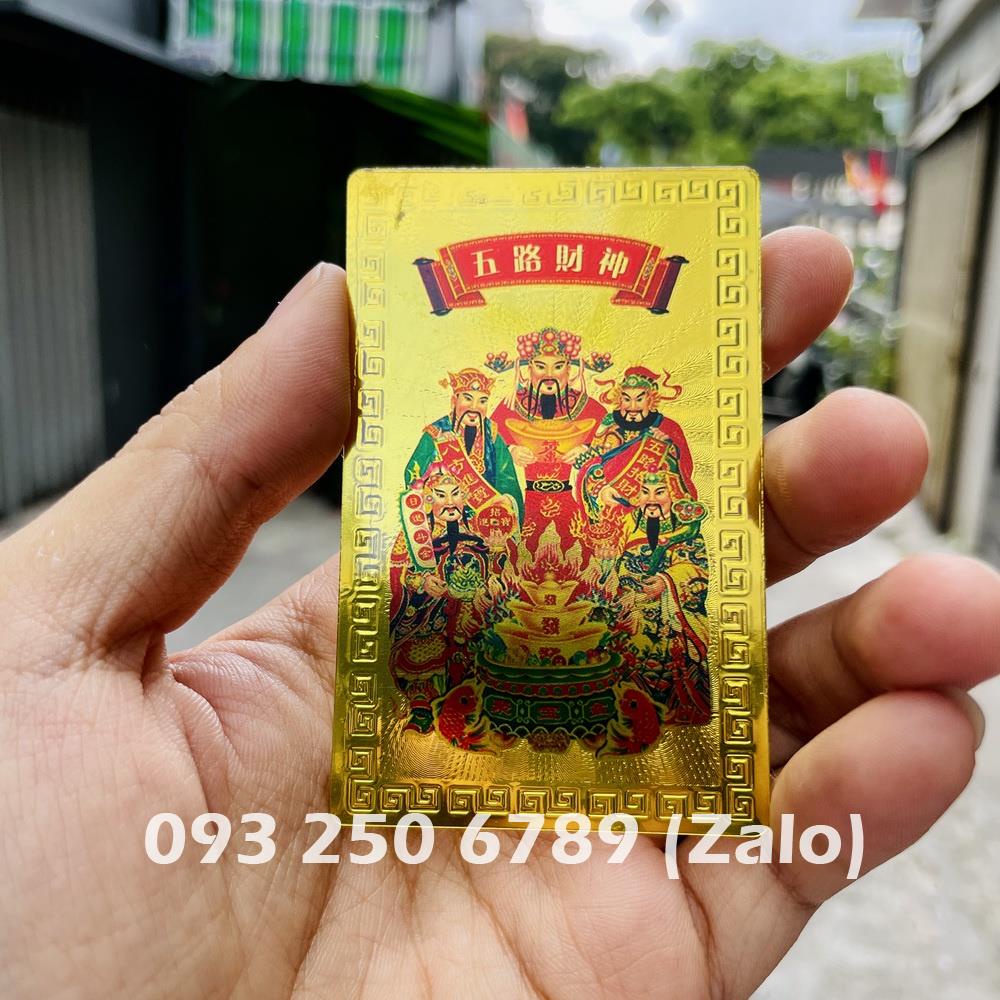 Kim Bài Ngũ Lộ Thần Tài Plastic