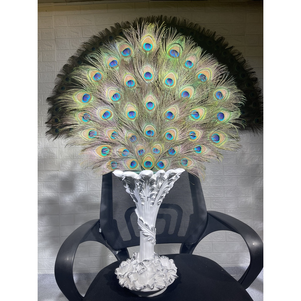 Bình Lá Dáng Cao Cắm Lông Công 40cm-25cm-15cm