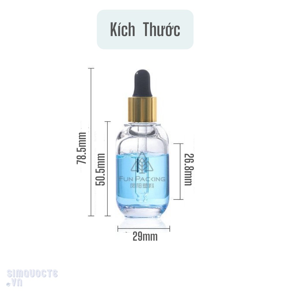 Lọ Chiết Chai Chiết Tinh Chất, Serum Nắp Mạ Bạc Dung Tích 15ML CCC21