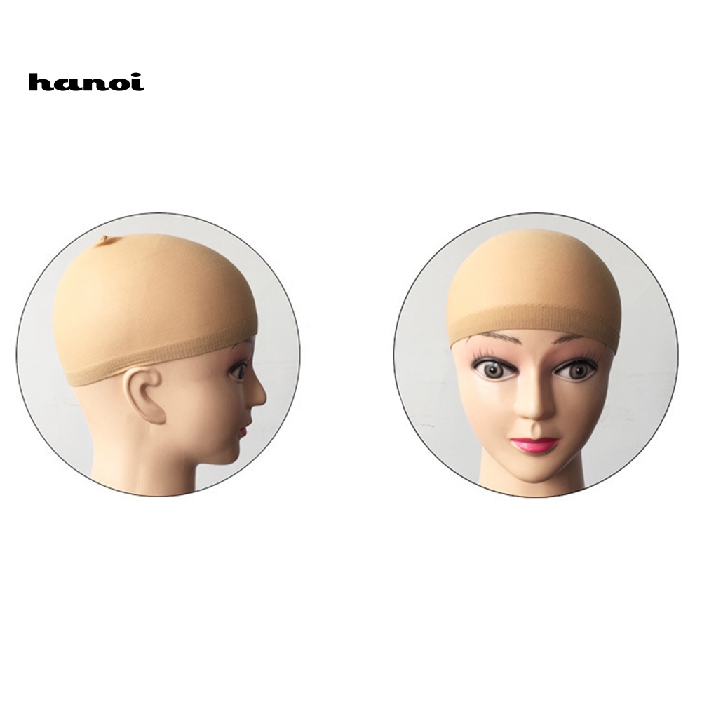 Set 2 Mũ Lưới Đội Tóc Giả Co Giãn Màu Sắc Trơn Dành Cho Nữ
