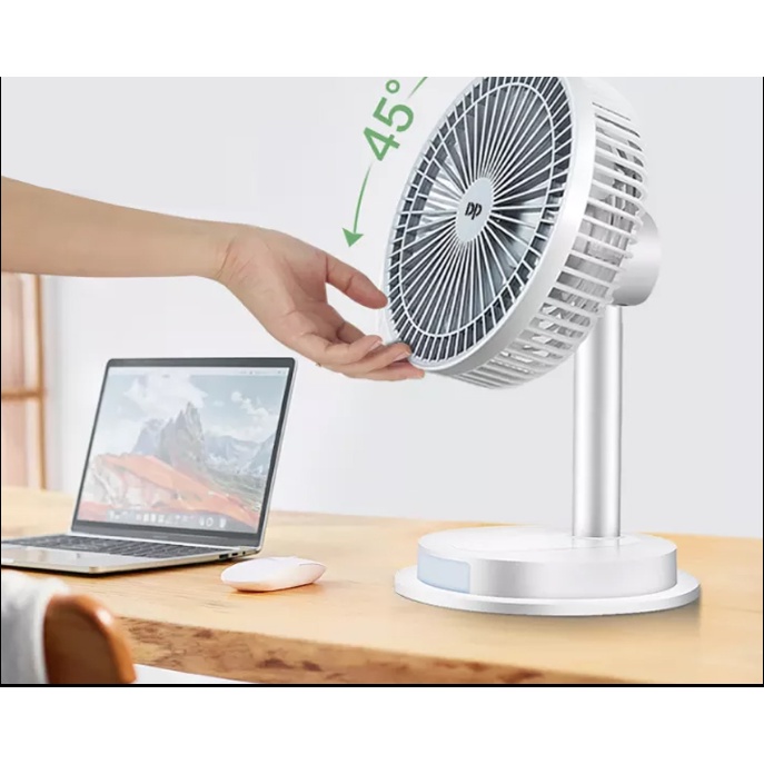 QUẠT SẠC ĐỂ BÀN CÓ ĐÈN LED ĐA NĂNG DP 7627