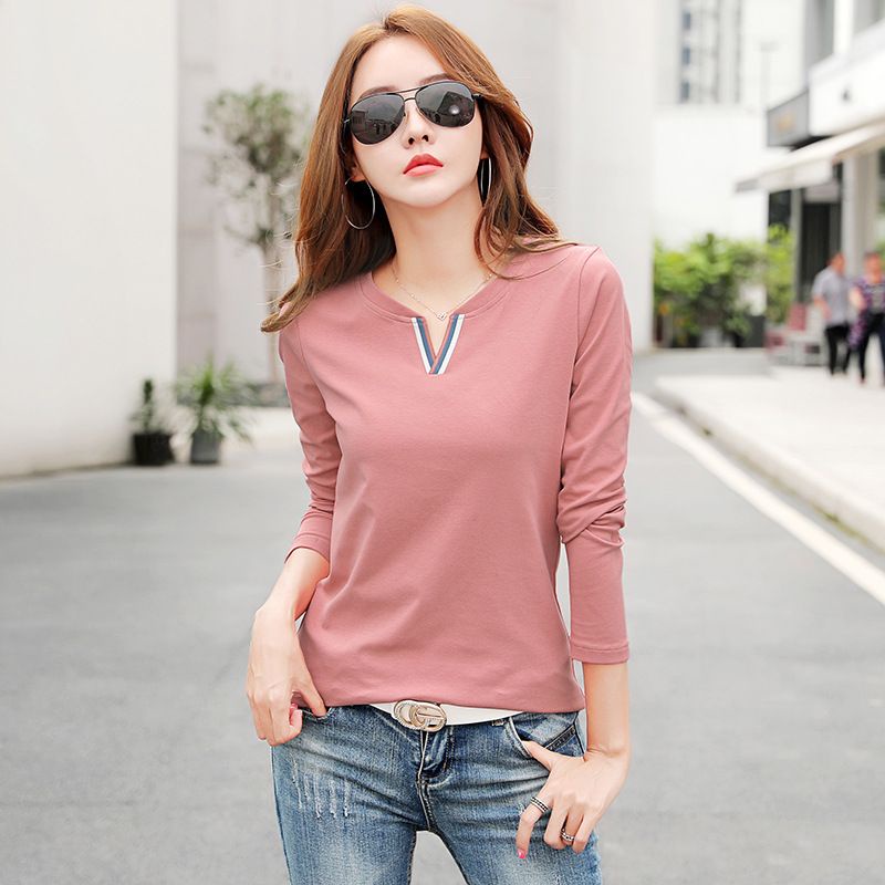 Áo Thun Nữ Dài Tay Cổ Tròn Thời Trang Hàn