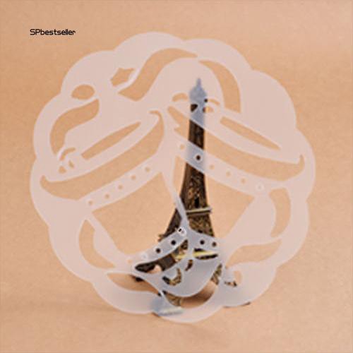 Set 6 tấm tem ray bột tạo hình trang trí bánh