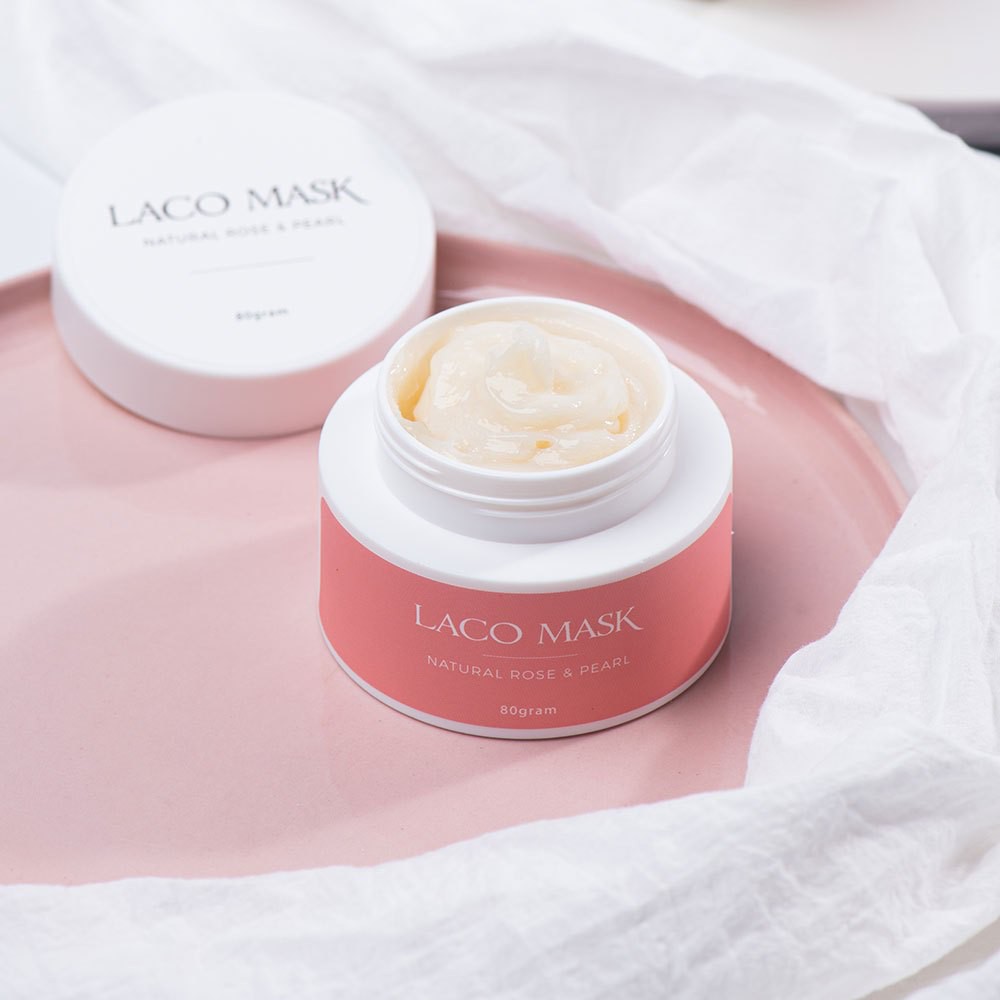 Mặt nạ dưỡng da LACO MASK 80g chiết xuất tinh chất ngoc trai, hoa hồng giúp nuôi dưỡng làn da trắng hồng mịn màng