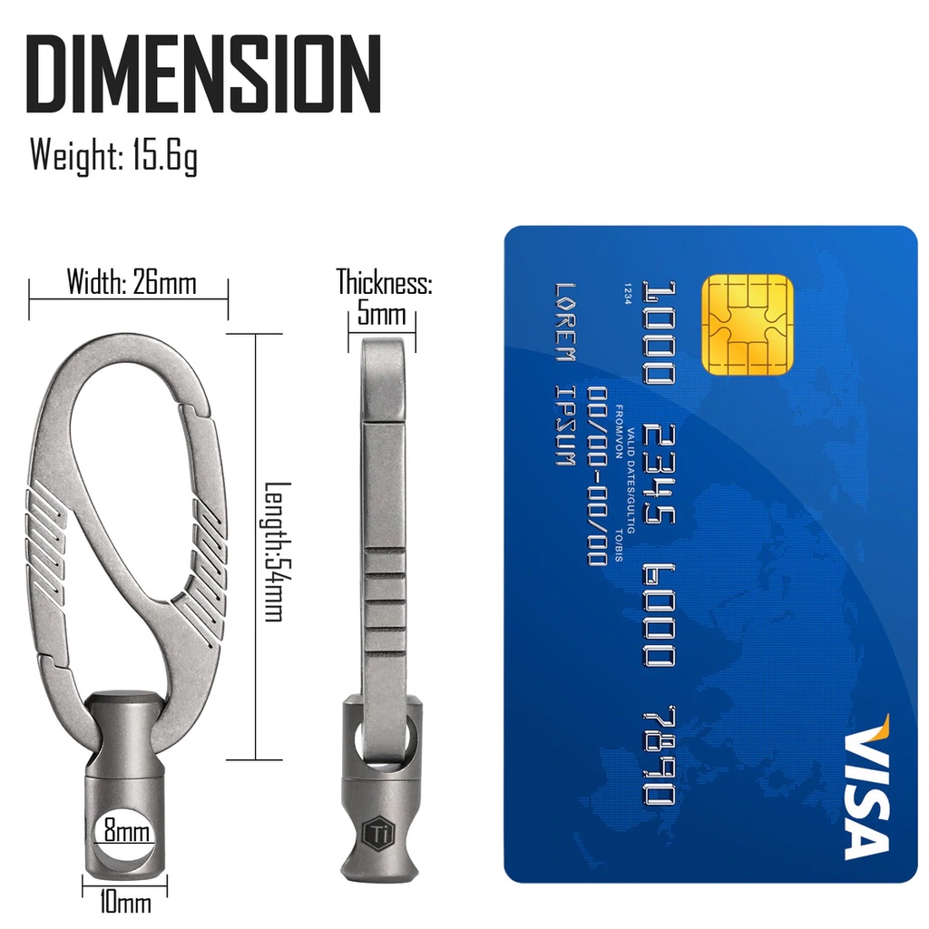 Bộ móc khóa Titanium KeyUnity KM09