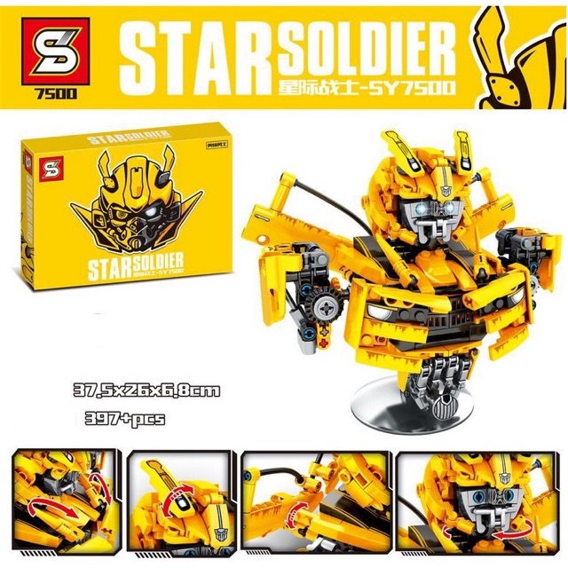 Bộ xếp hình lắp ráp người máy Transformers Optimus Prime Bumblebee tương thích chuẩn lego