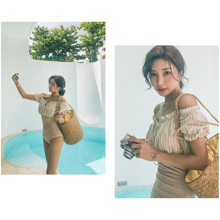 Bộ bikini cao cấp dài tay thắt nơ ngực JiWhite | BigBuy360 - bigbuy360.vn