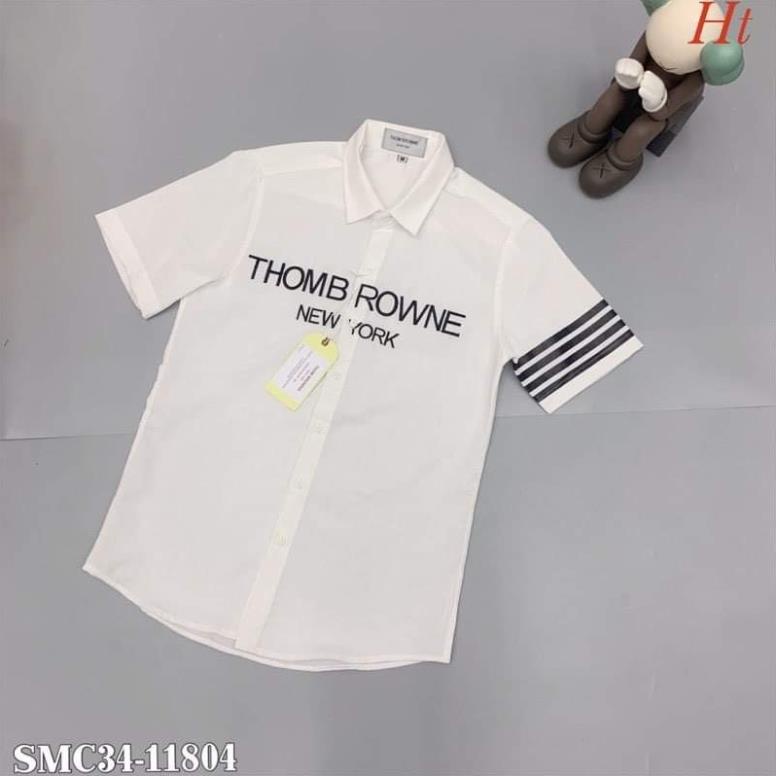 Áo sơ mi trắng ngắn tay 4 vạch tay THOMB thomebrowne