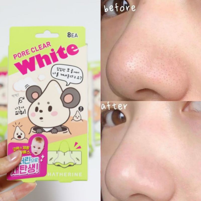 Dán lột mụn mũi HATHERINE Pore Clear Nose Pack