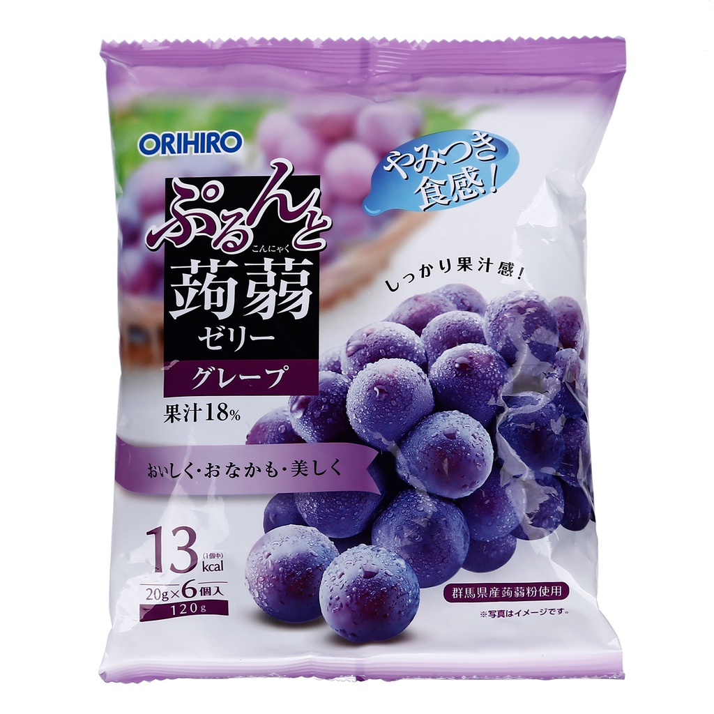 (DATE 2023) Thạch trái cây ORIHIRO đủ vị cho bé Nhật Bản 120 gr