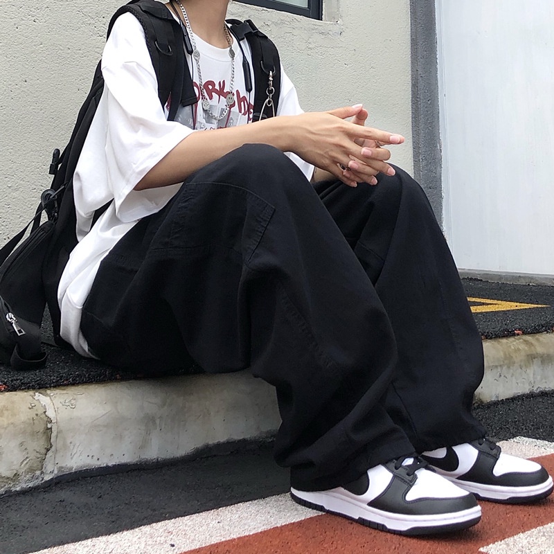 Quần Kaki Dài Ống Rộng Phong Cách Retro Nhật Bản Thời Trang Thu Đông Cho Nam