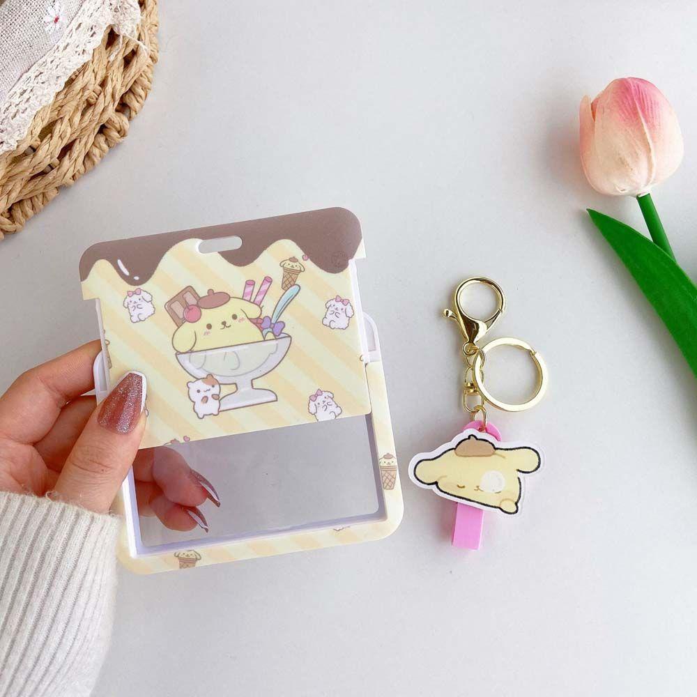 Móc Khóa Đựng Thẻ ID / Xe Buýt Họa Tiết Thỏ / Chó / Mèo Hoạt Hình Dễ Thương