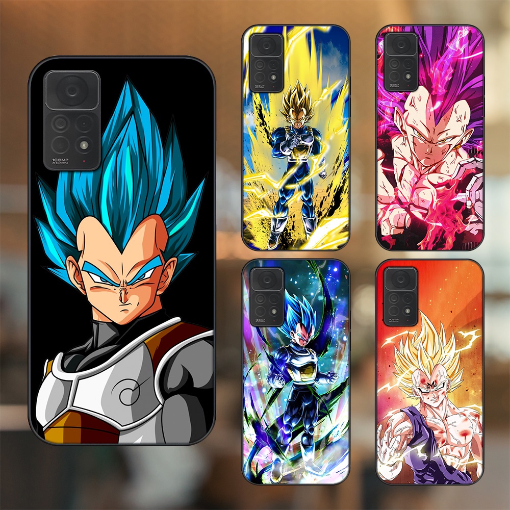Ốp lưng Xiaomi Redmi Note 11 Pro 4G viền đen in hình Vegeta Dragon Ball
