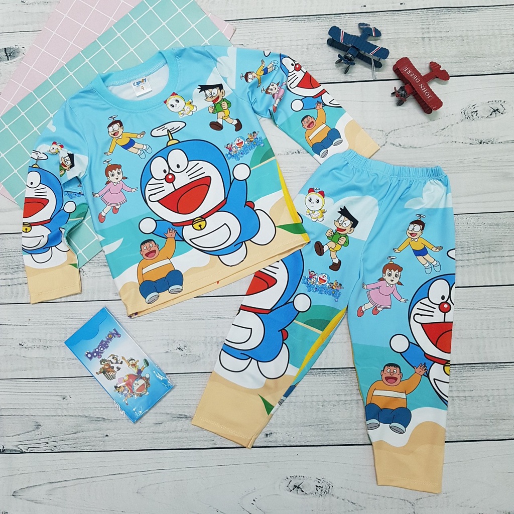 Bộ tay dài Doremon cho bé trai