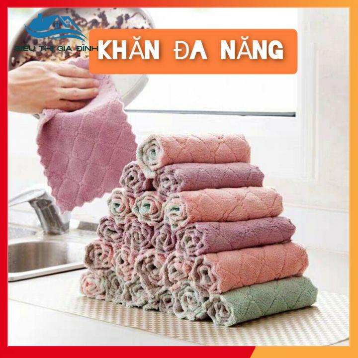 Khăn đa năng [ 𝐆𝐈𝐀́ 𝐒𝐈̉ ] Khăn Lau 2 Mặt , khăn Lau làm sạch bàn,khăn mềm mịn khả năng thấm hút cao