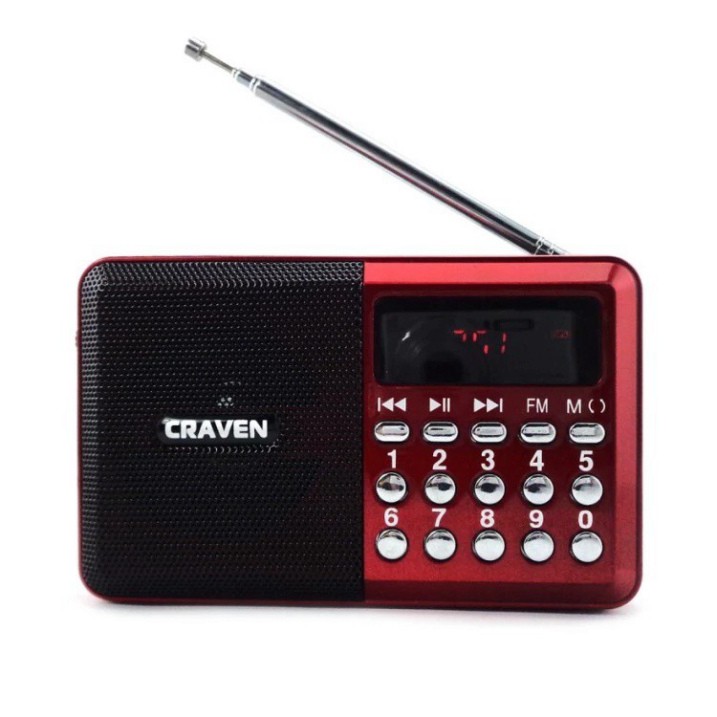 [FREE SHIP] Loa Đài FM Nghe Nhạc USB Thẻ Nhớ Craven Cr-16