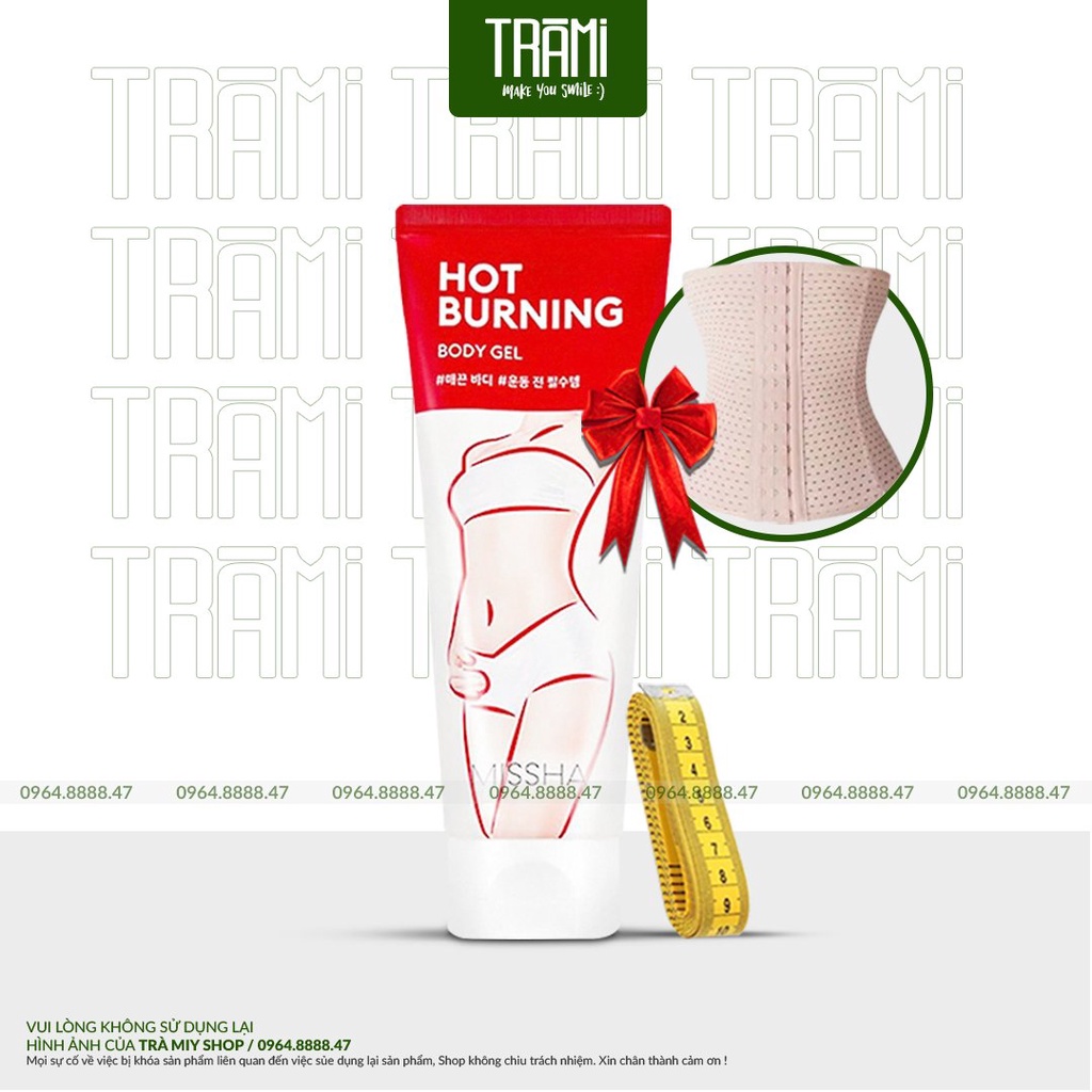 [CHÍNH HÃNG + QUÀ TẶNG] Kem Tan Mỡ Missha Hot Burning Body Gel 200ml Hàn Quốc.