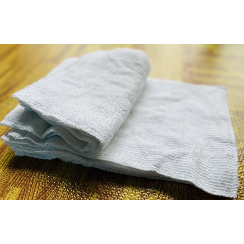 Combo 10 chiếc khăn lau 100% cotton trắng siêu thấm kích thước 20 x 30 cm (khăn xuất loại B)