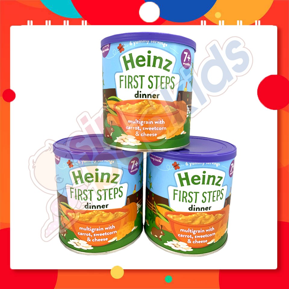 [Date T12 2021] Bột ăn dặm Heinz UK 200g vị cà rốt ngô ngọt phô mai