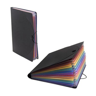 Túi đựng hồ sơ 12 ngăn cỡ A4 bằng nhựa nhiều màu sắc tiện dụng