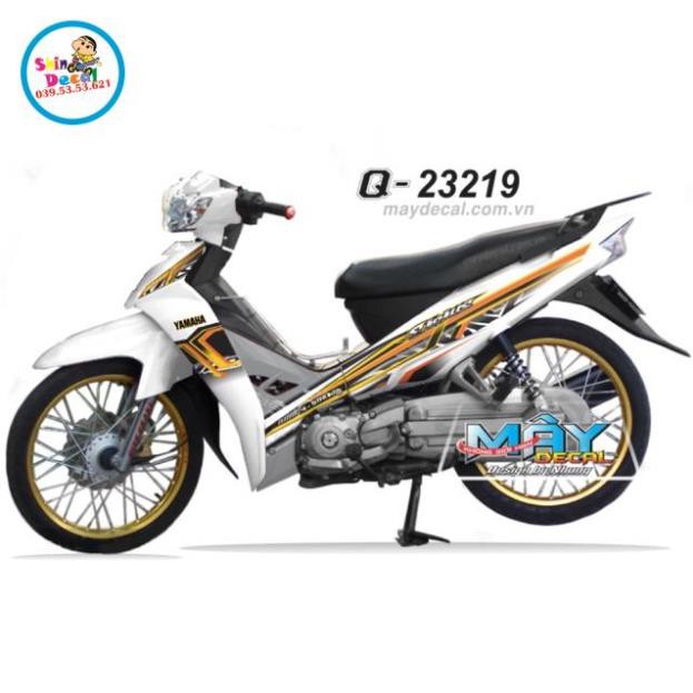 Tem rời sirius dán xe trắng