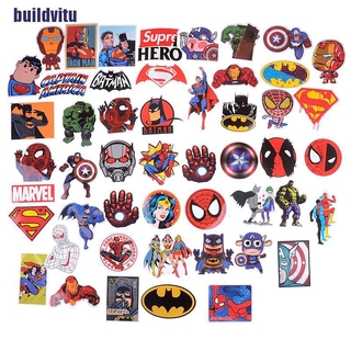 Set 50 Miếng Dán Hình Siêu Anh Hùng Marvel Trang Trí Ván Trượt