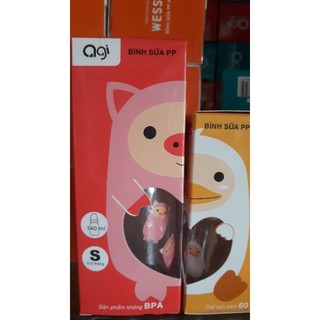 combo BÌNH SỮA AGI CỔ NHỎ120ML /2 BÌNH /MÀU SẮC NGẪU NHIÊN