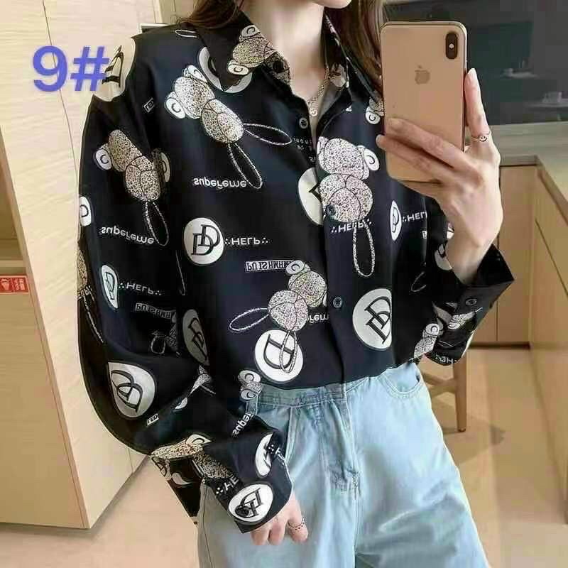 Áo Sơ Mi Lụa In Hình Họa Tiết Tay Dài Phong Cách Sang Trọng Quý Phái | smide Clothing